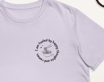 Camiseta Ramen - Camiseta coreana de moda - Pensamientos felices y camiseta coreana ramen - Camiseta de algodón orgánico unisex