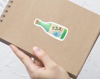 Soju Sticker - Korean Soju Sticker - Vinyl Sticker - Laptop, Phone, Notebook Sticker