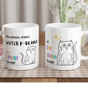 K-drama One Season Per Night Mug  - White 11oz Ceramic Mug - K-drama Gift Mug - Kdrama lover mug
