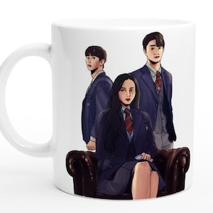 Hierarchy Mug - K-drama Gift Mug -  Lee Chae Min as Kang Ha, Roh Jeong Eui as Jung Jae I & Kim Jae Won as Kim Ri An