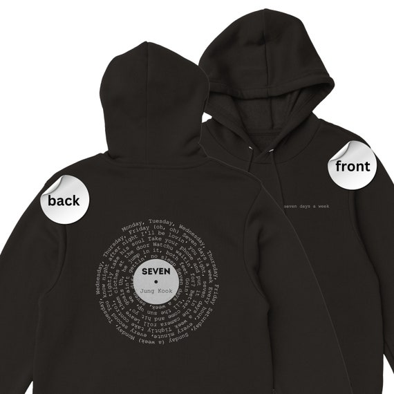 Jungkook Seven Hoodie - Unisex Hoodie- K-pop Jung Kook BTS - Seven