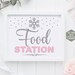 Food station sign printable winter onederland decorations | Etsy