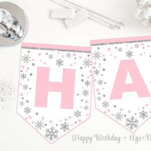 Monthly Photo Banner Printable, Winter Onederland First Birthday ...