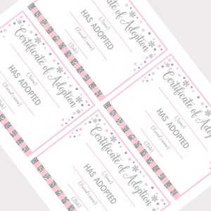 Snowman Adoption Center Sign and Certificate Printable Winter - Etsy