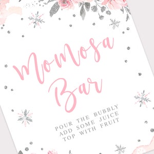 Momosa sign printable Baby Shower Mom-osa Bar Sign Blush | Etsy