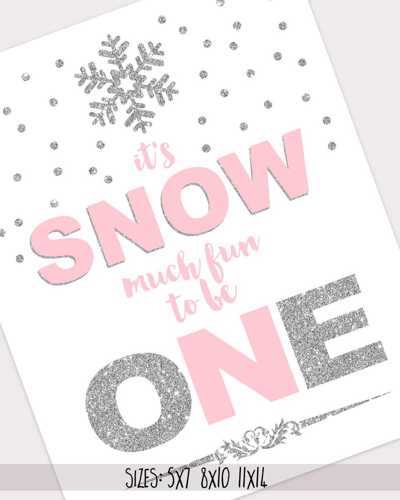 It's snow much fun to be one sign printable winter | Etsy