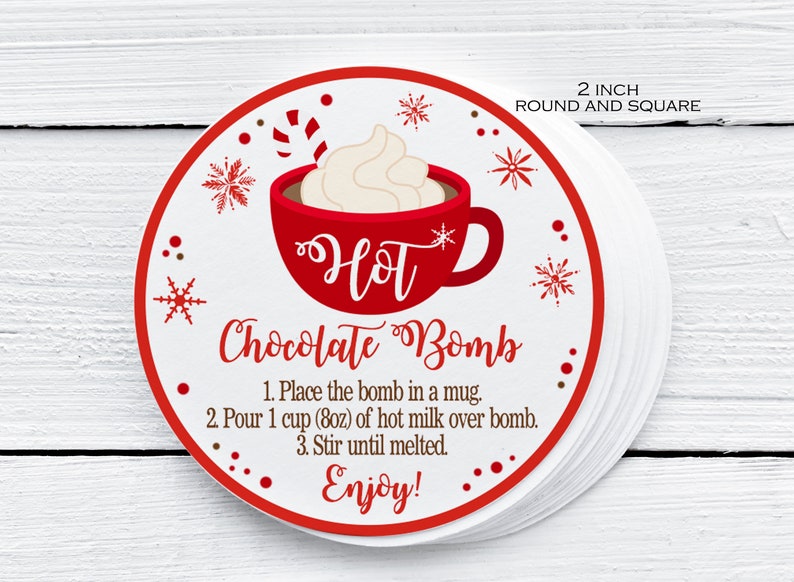 Hot Chocolate Bomb Tags Printable - Printable Word Searches