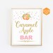 Caramel Apple Bar Sign Printable, Fall Bridal Shower, Pink and Gold ...