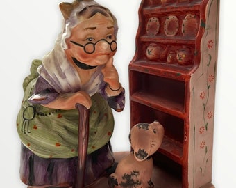 Rare Lefton Old Mother Hubbard Figurine #1105 Ceramic Japan