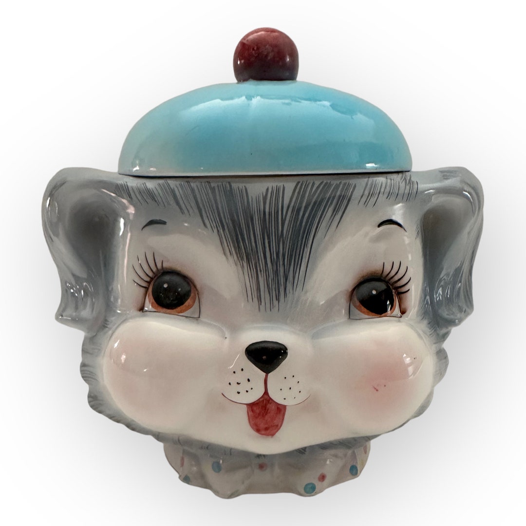 Vintage Lefton Puppy Pal Cookie Jar Kitschy - Etsy