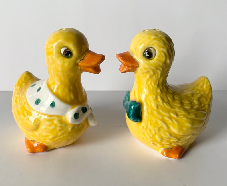 Adorable Ducks Salt & Pepper Shakers Japan Anthropomorphic Etsy