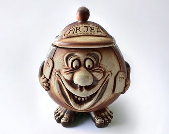 Vintage Swagman Pottery Mr. Tea Tea Caddy