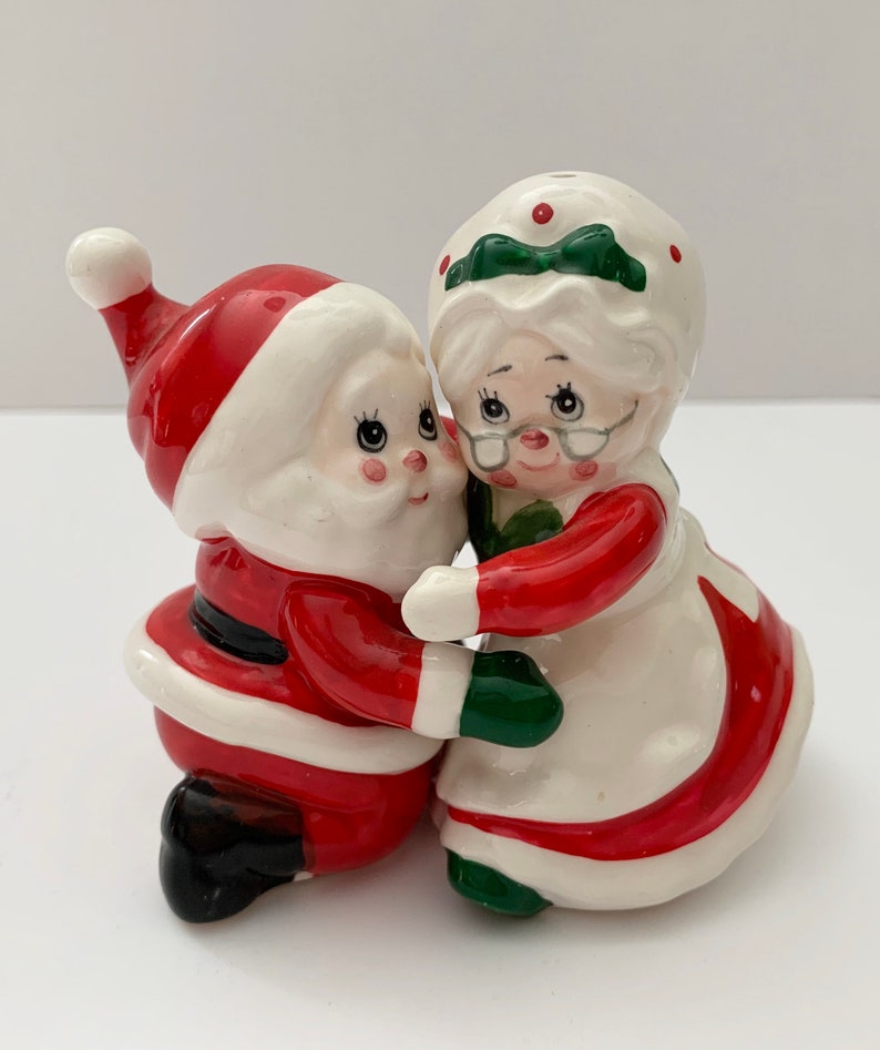 Vintage Lefton Santa And Mrs Claus Salt & Pepper Shakers Japan Etsy