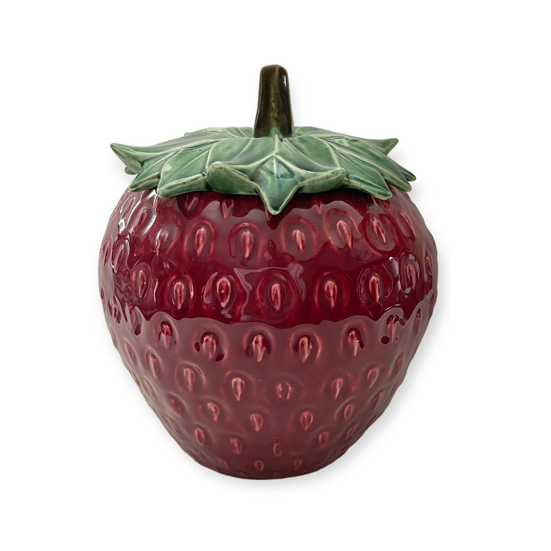 Vintage Mccoy Strawberry Cookie Jar Etsy