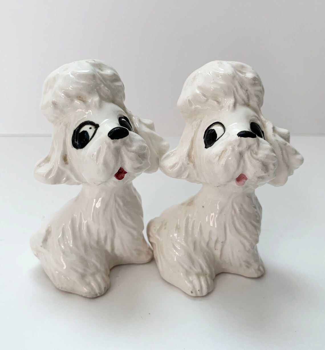 Vintage Poodle Dog Salt & Pepper Shakers Mid Century Japan Etsy
