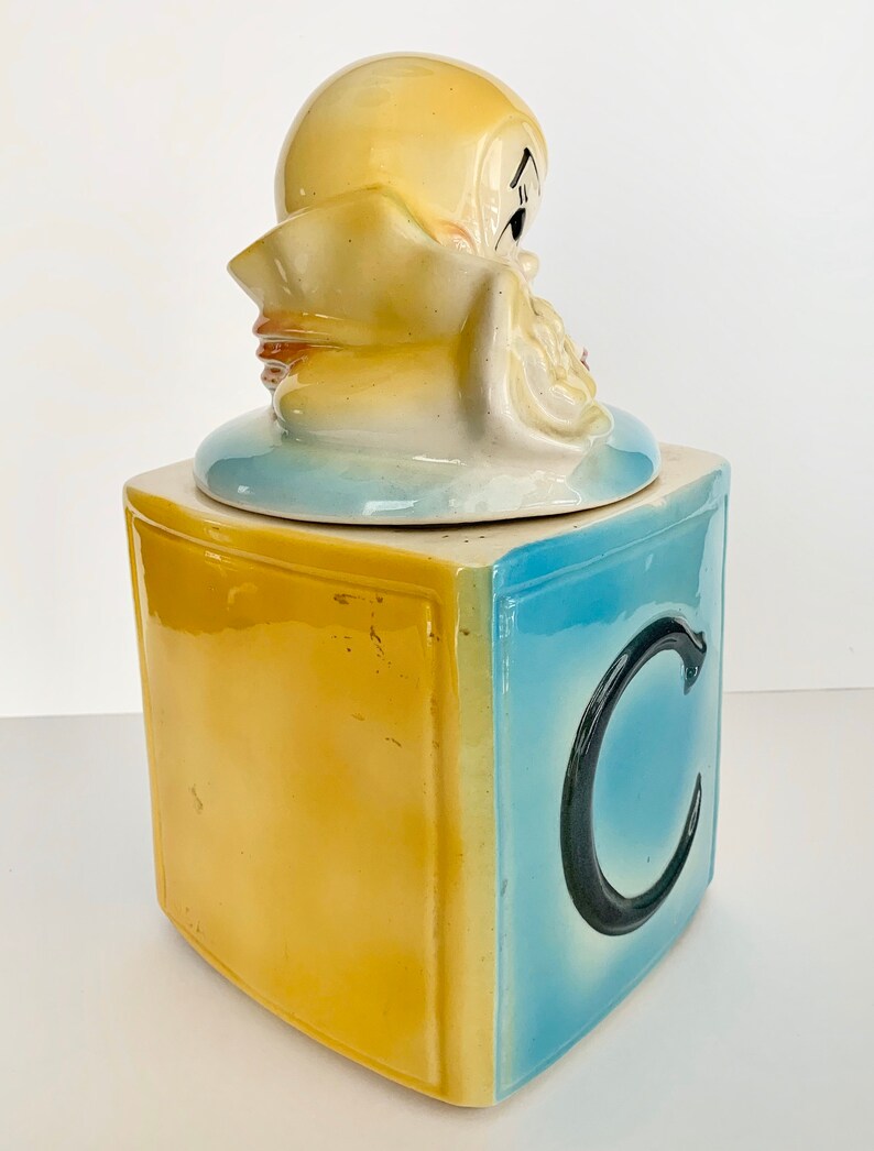 American Bisque Pottery 1940's Jack in the Box Cookie Jar Etsy