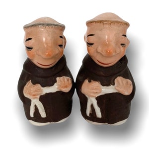 Vintage Lefton Friars Salt & Pepper Shakers Japan
