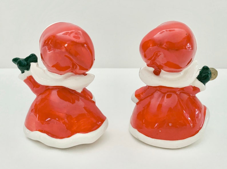 Adorable Christmas Angels Red Hair Caffco Mid Century Japan