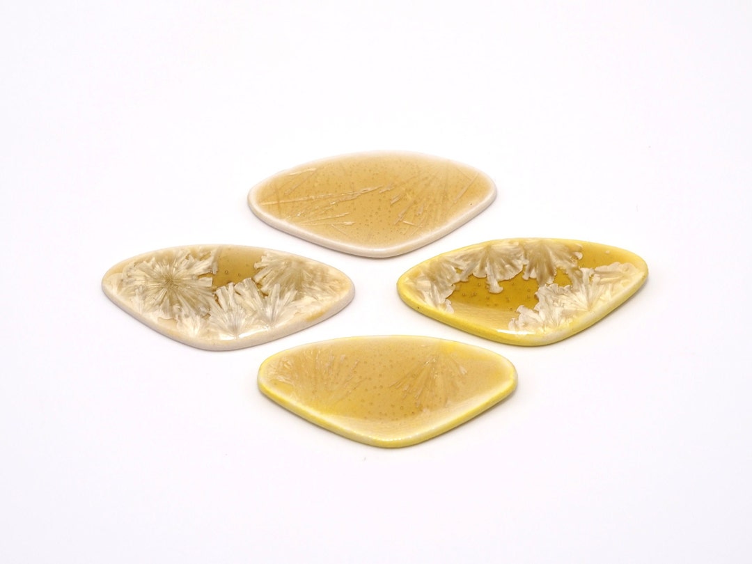 Set of 4 Handmade Ceramic Components With Crystalline Glaze Etsy