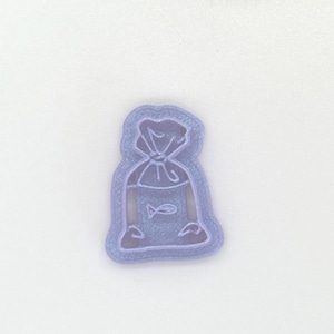 Fish in a bag polymer clay cutters, sharp edge, goldfish, Wednesday