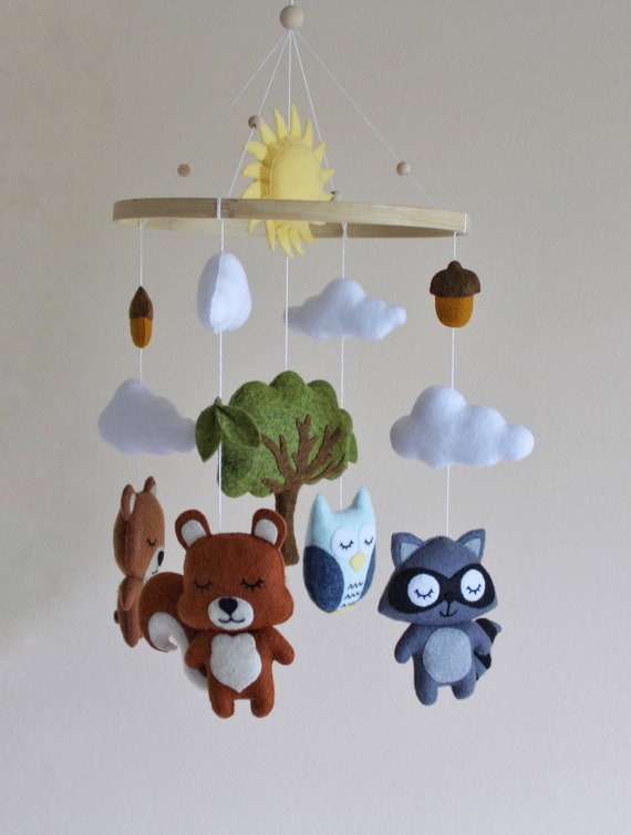 woodland mobile baby