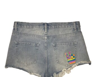 Denim Shorts With Assorted Hippie 