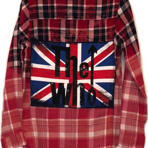 Kid’s Flannel Button Down With Music Band T-Shirt Patch