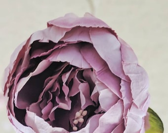 Mauve Peony Heads - Flower Heads - Artificial Peonies - Dusty Pink Buds - Decorative Florals for Crafting - Fake Peony Heads