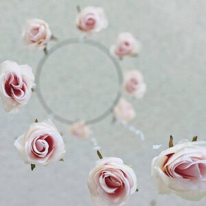 Rose Baby Girl Mobile Floral Nursery Mobile Flower Baby Mobile Rose Nursery Decor Crib Hoop Hanging Cot Mobile image 3