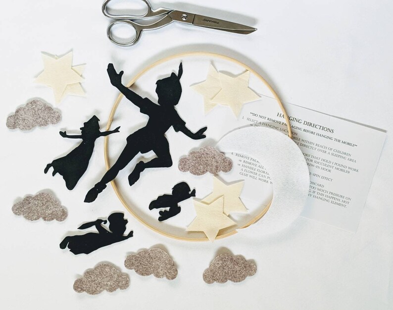 Peter Pan Felt Mobile Kit DIY Baby Mobile Second Star to Etsy