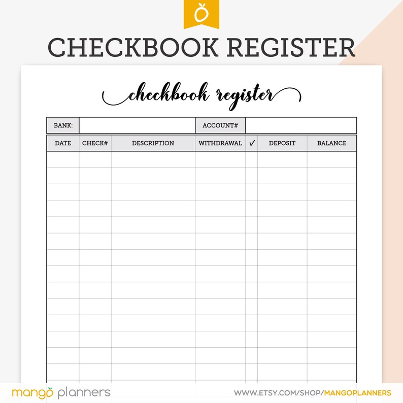 Check Register Store Deluxe checkbook registers - Olfegeeks
