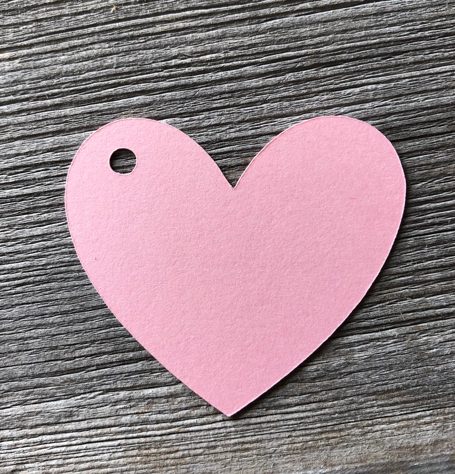100 Handmade Cardstock Heart Price Tags With String Unstrung 1 7/8 Wide