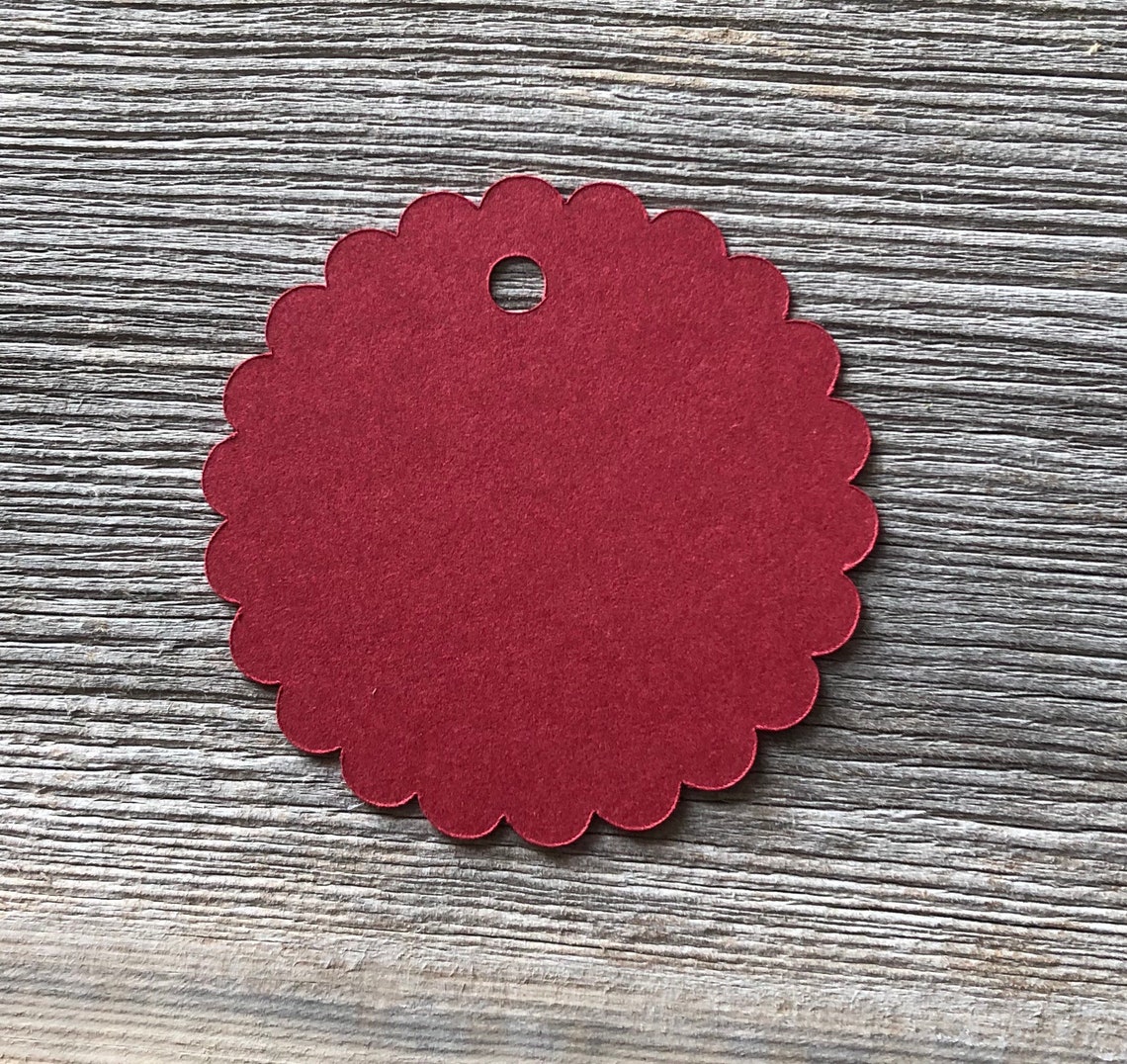 100 Handmade Cardstock Scalloped Circle Shaped Price Tags With Etsy