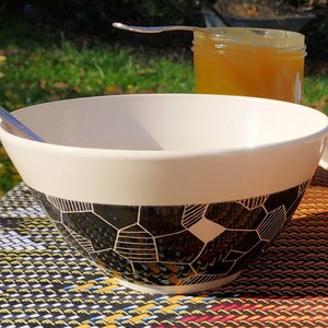 Large ceramic bowl 75 cl soup bowl, fruit bowl, tea bowl, milk coffee bowl, salad bowl, contemporary design creation Slate decor
