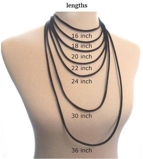Black Silk Satin Silver Clasp Cord Chain Necklace 14 16 18 20 22 24 30 36 40