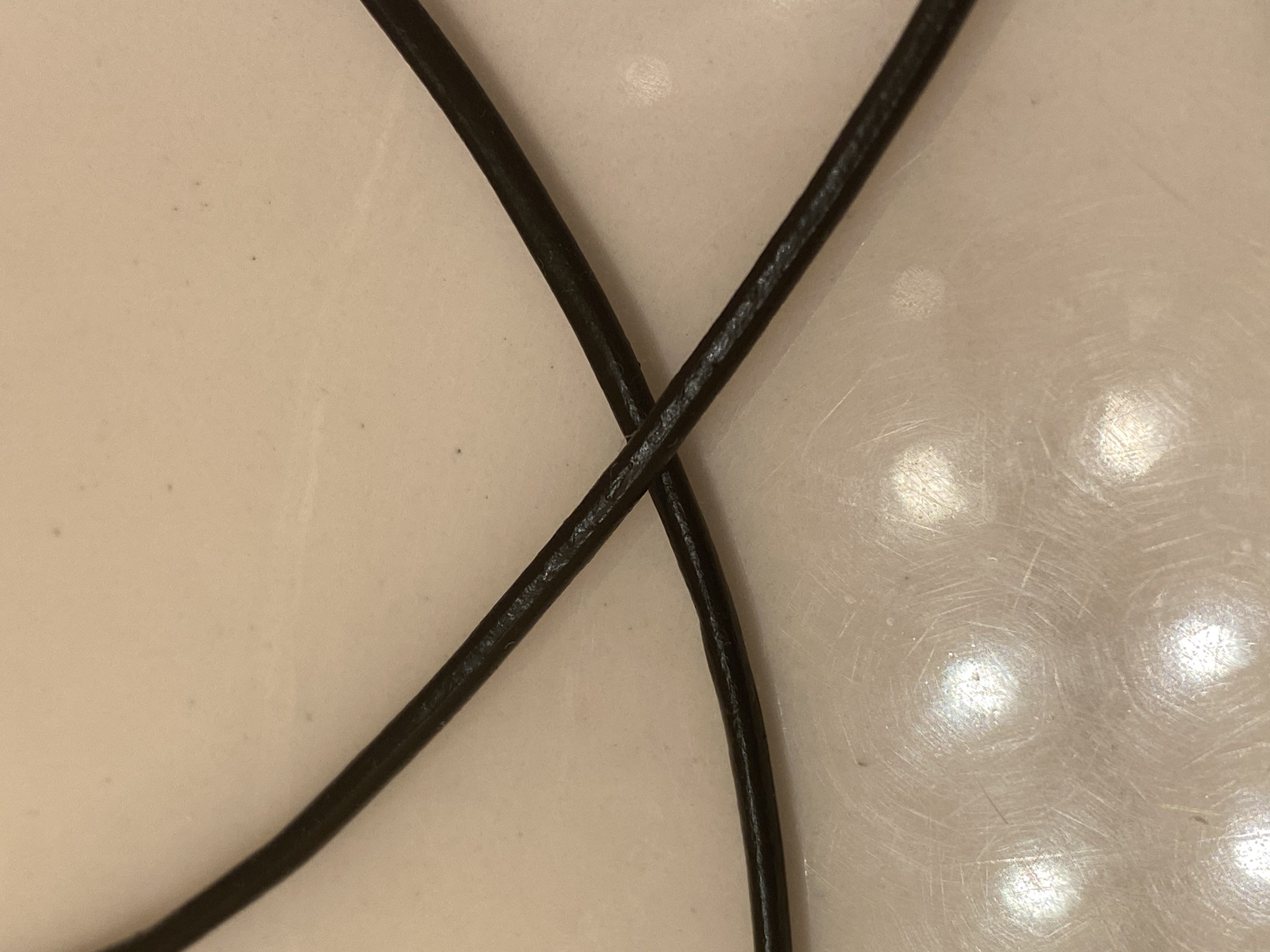 Collana Corda Pelle PU + Acciaio 3mm Nero 16"/18"/20"/22"/ 24 - Foto 10