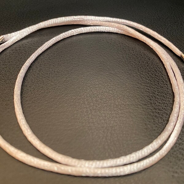2mm Silk Style Soft Fabric Cord Necklace With Sterling Silver Lobster Clasp