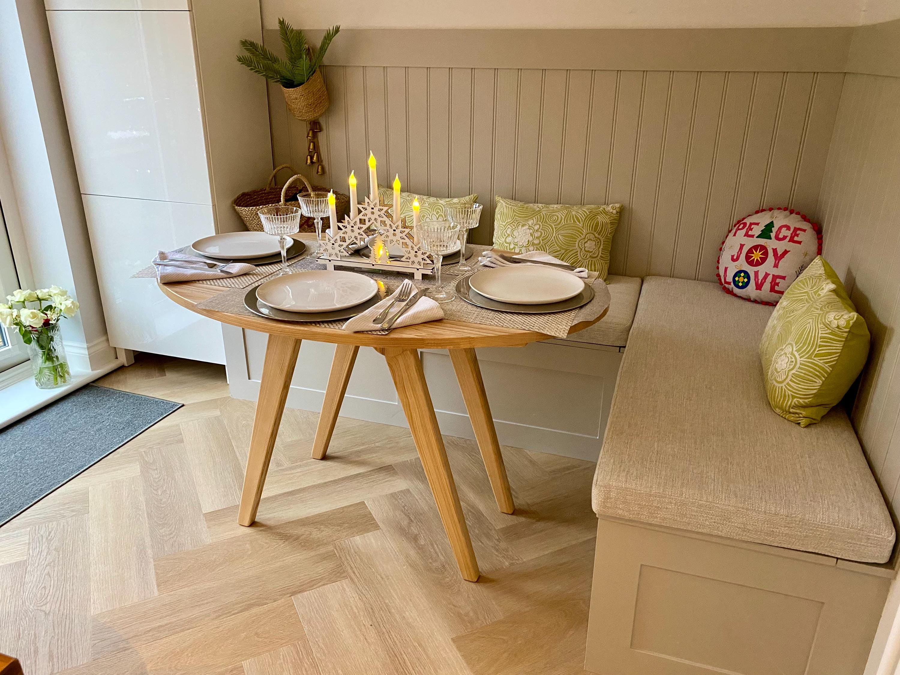 Oval Oak Transformer Table | Coffee to Dining Table | Adjustable