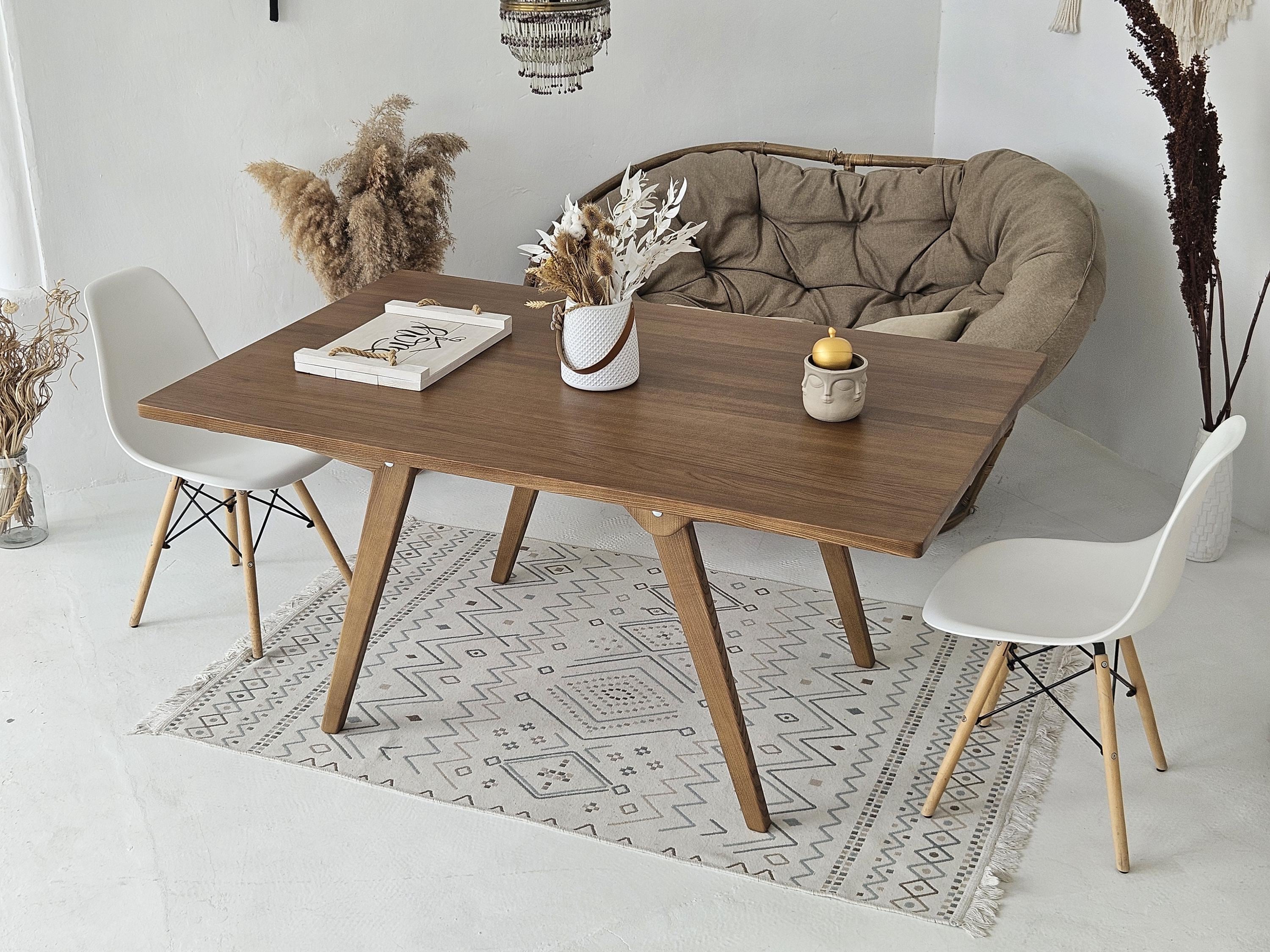 Verwandlungstisch aus Massivholz, Couchtisch zum Esstisch, höhenverstellbar