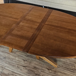 Height and width adjustable oval table | 4-in-1 transformer dining table | sliding table | dining table Solid wood | coffee table