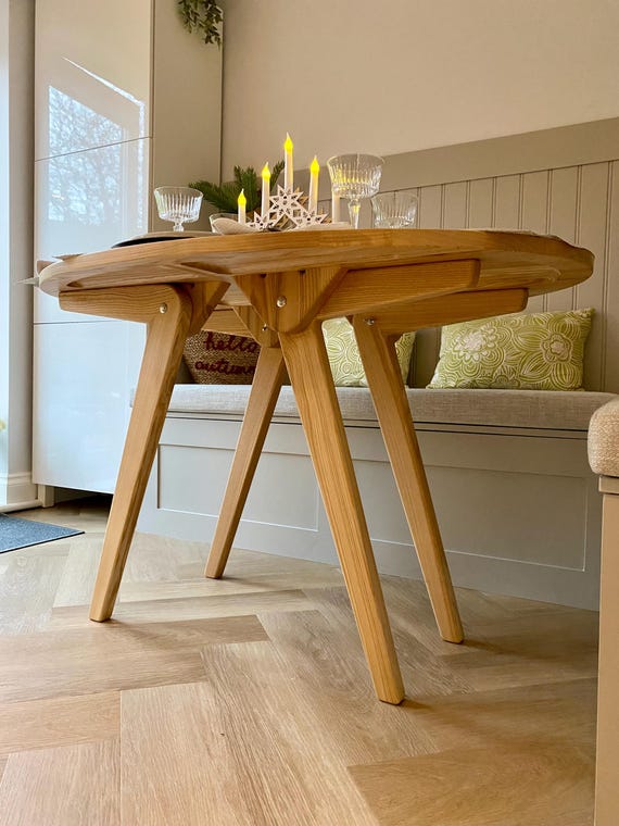 Oval Oak Transformer Table | Coffee to Dining Table | Adjustable