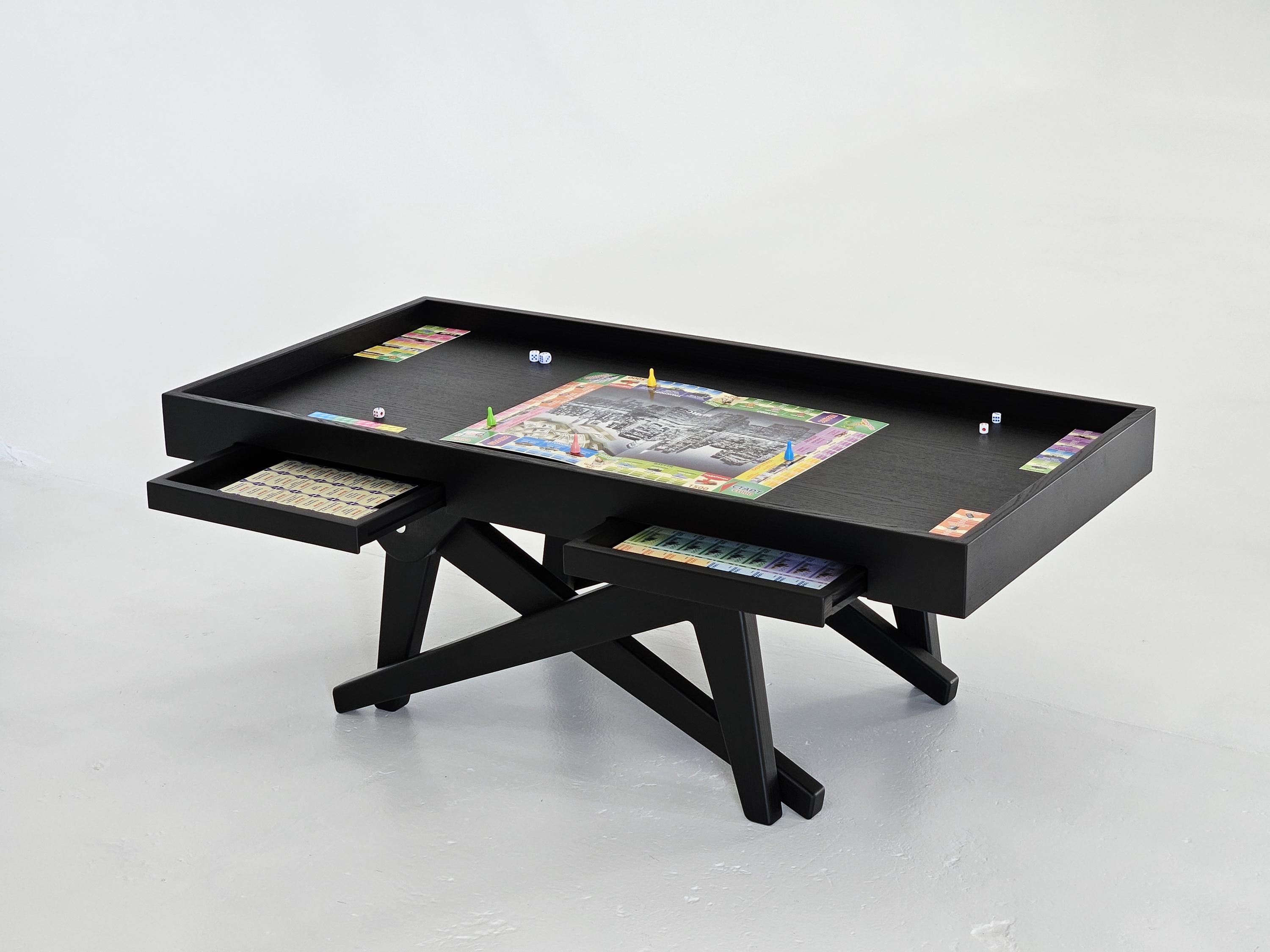 Wooden Board Game Table | Coffee Table With Storage Drawers