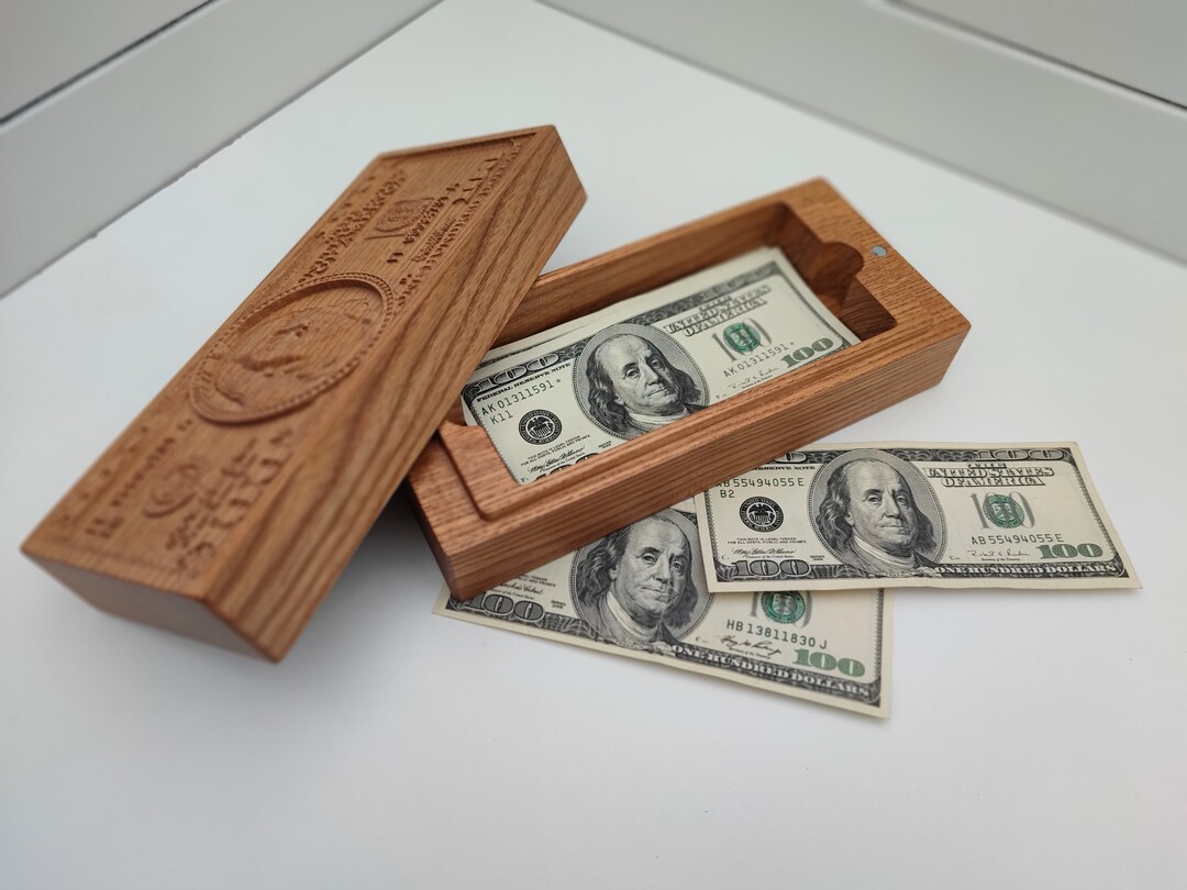 Wooden Box for Storing Money Stash Box Etsy