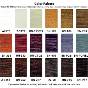 May include: Colour palette chart with 18 wood stain samples. The samples are labelled with names such as "Natural", "White", "BN-245", "BN-331", "BN-333", "BN-25-25", "BN-605", "BN-P021", "BN-POPIEL10", "20-07", "BN-336", "2-5454", "BN-262", "BN-267", "22-50", "BN-275", "BN-247", and "Black".