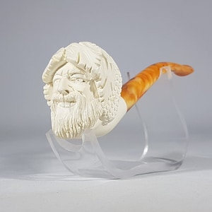 Wine God Pipe, Hand-Carved Pipe, Unsmoked Meerschaum, The Best Block Meerschaum, Bacchus Pipe, Turkish Meerschaum