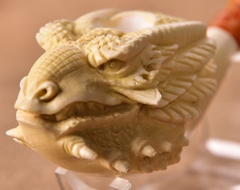 Dragon Meerschaum Pipe, Meerschaum Pipe, The Best Quality Meerschaum, Unsmoked Meerschaum, Turkish Meerschaum, EXPRESS SHIPMENT