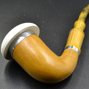 Large Lattice Calabash Pipe, Freehand Wood Calabash Pipe, Block Meerschaum, Wood Calabash Pipe, Lattice Bowl Pipe, Block Meerschaum