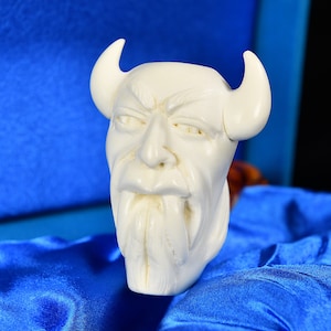 Horned Devil Meerschaum Pipe, Block Meerschaum, Turkish Meerschaum, Lucifer Pipe, Devil Meerschaum Pipe, Scary Pipe, Halloween Pipe