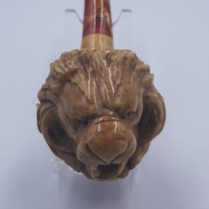 Lion Meerschaum, Roar Pipe, Meerschaum Pipe, Block Meerschaum, Fitted Case Pipe, Turkish Meerschaum, Genuine Meerschaum, King of the Jungle