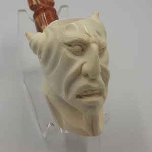 Evil Meerschaum Pipe, Block Meerschaum, Turkish Meerschaum, Lucifer Pipe, Devil Meerschaum Pipe, Handmade Pipe